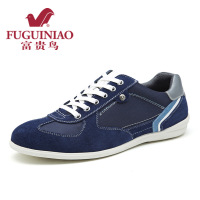 富贵鸟春秋新款男士韩版潮鞋运动男鞋透气单鞋反绒皮休闲鞋男
