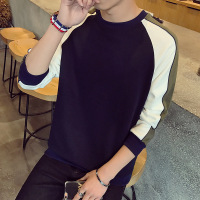 大条拼接圆领卫衣春秋卫衣男 咖啡厅XCD2111 W178-