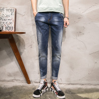 淘牛地带2017春夏新款日系第二批修身小脚牛仔九分裤xcd1065 768#