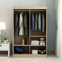 简约现代卧室2门移门衣柜推拉门整体衣柜组合木质宜家衣橱经济型