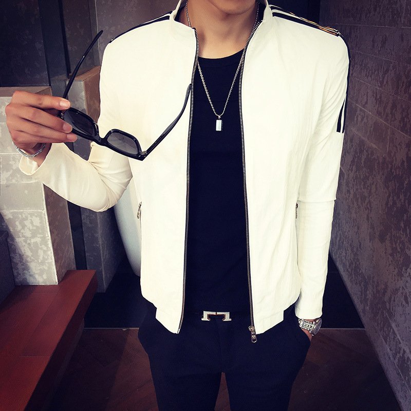 莞馨(wanxin)新款秋季长袖夹克男韩版时尚外套男士休闲开衫青少年修身学生棒球服潮