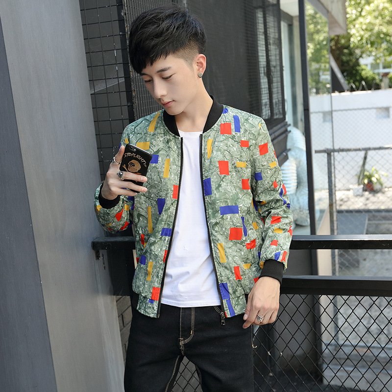 莞馨(wanxin)新款秋季男士新款夹克衫青年韩版潮流外套男装修身上衣褂子棒球领