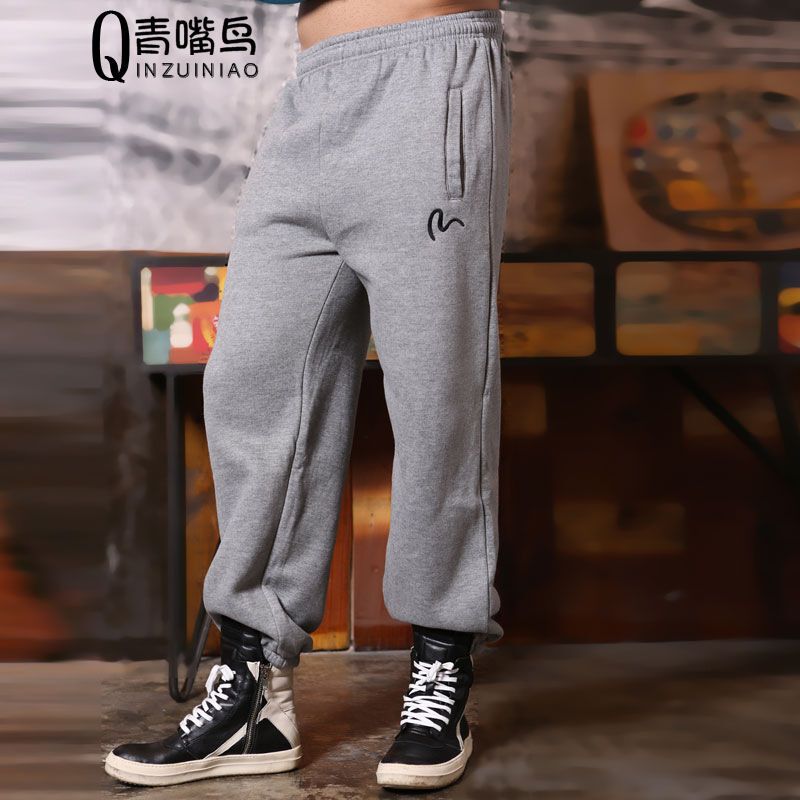 莞馨男士冬季宽松大码休闲裤加厚运动裤男长裤卫裤加绒裤不倒绒篮球裤