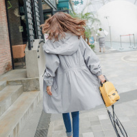 莞馨风衣女中长款2017新款春秋季女装韩版休闲宽松百搭大码bf外套学生