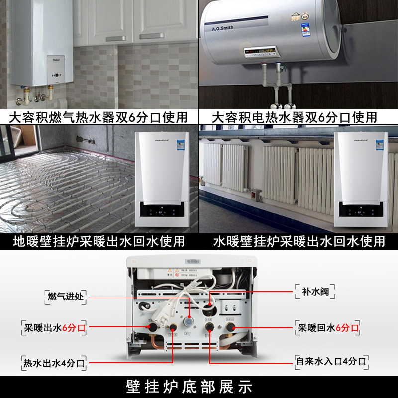 潜水艇六分角阀全6分进出水壁挂炉地暖热水器家用锅炉专用三角阀