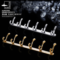 浴室厨房卧室欧式铜壁挂门上门后钩墙壁墙面衣钩挂钩排钩挂衣帽钩