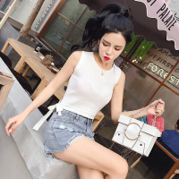 欧天娜 实拍带视频女生吊带背心打底韩版时尚潮款针织上衣女夏天短款
