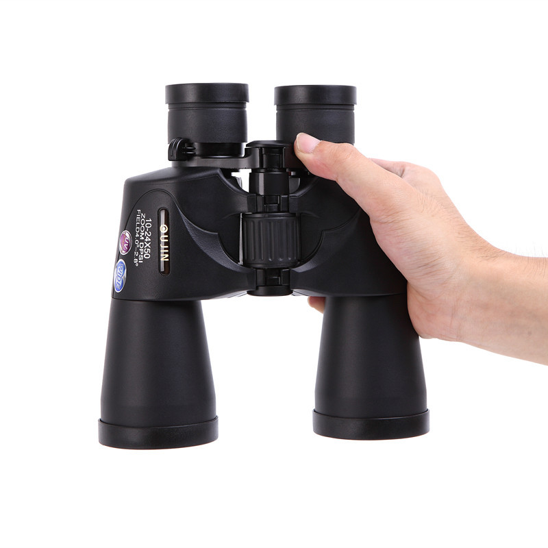 OUJIN 雪豹便携稳定迷彩色10-24x50高倍双筒变倍望远镜 微光夜视望远镜