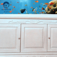 AODESI 奥德斯裂纹漆美式实木鱼缸 龙鱼缸 底过滤鱼缸水族箱中型 1.2米1.5米1.8米2米2.2米定制鱼缸