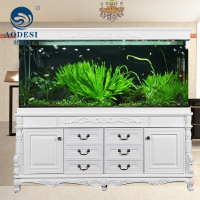 AODESI 奥德斯欧式鱼缸 实木水族箱底柜中大型鱼缸柜子底座定制隔断屏风
