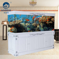 AODESI 奥德斯 欧式鱼缸 皇家欧式水族箱 实木鱼缸底柜 大型鱼缸定做厂家直销