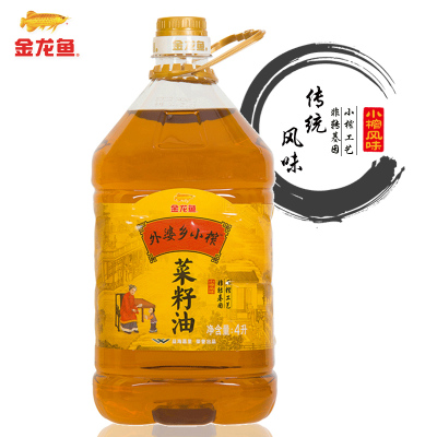 金龙鱼 食用油 非转基因 压榨外婆乡 小榨 菜籽油 4L