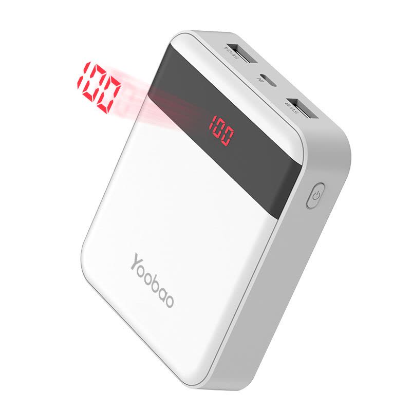羽博可爱充电宝10000毫安小巧LED显示手机通用轻薄快速移动电源图片