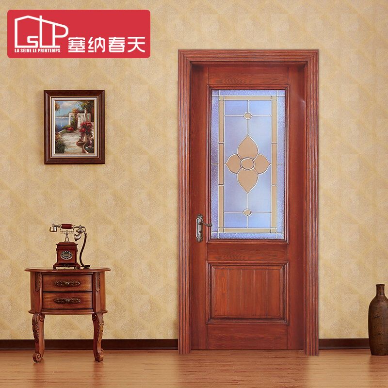 塞纳春天实木门造型门室内套装门烤漆房门卧室门欧式风格 型号048