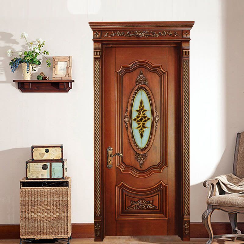 塞纳春天木门欧式古典实木造型门室内套装门烤漆房门卧室门型号004图片