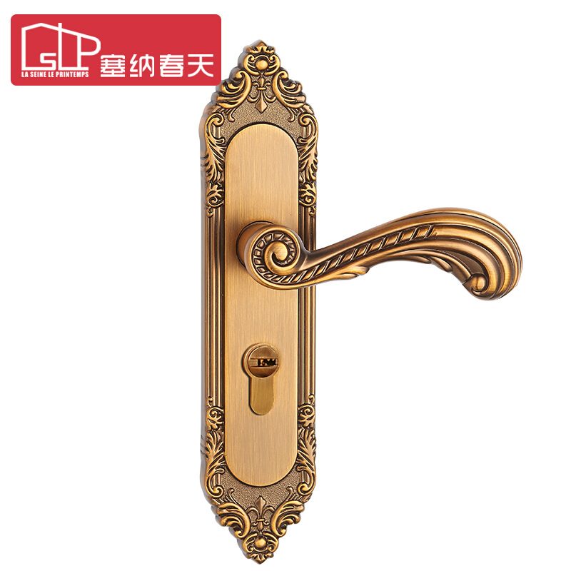 塞纳春天门锁欧式静音卧室门锁房门锁视频