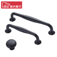 塞纳春天 美式黑色橱柜衣柜拉手柜门抽屉门把手现代简约欧式五金拉手