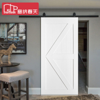 塞纳春天谷仓门 移门吊轨道复古推拉门 滑轮仓谷门轨道美式吊轮G09