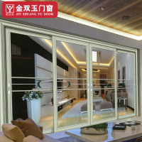 金双玉 推拉门阳台客厅钛镁合金铝合金移门隔断玻璃门 厨房卫生间门双层钢化玻璃 雍尊1.4系列吊/趟推拉门