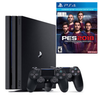 索尼（SONY）【新PS4国行主机 4K品质】ps4 Pro 家庭体感娱乐游戏机1T 送实况足球2018 双手柄