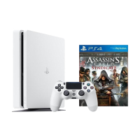 索尼（SONY）【PS4国行游戏主机】PS4 slim 家庭电脑娱乐体感游戏机 白色 500G送刺客信条 枭雄