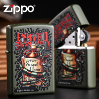 新款芝宝zippo防风正版打火机之宝打火机 绿色哑漆29054美国南方摇滚乐队