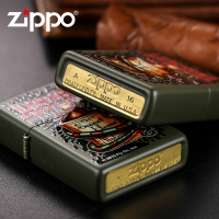新款芝宝zippo防风正版打火机之宝打火机 绿色哑漆29054美国南方摇滚乐队