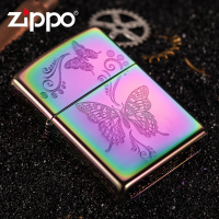 原装正品ZIPPO打火机 正版之宝打火机 芝宝幻彩蝴蝶 深雕28442 纯铜旗舰店