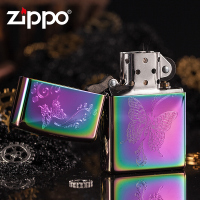 原装正品ZIPPO打火机 正版之宝打火机 芝宝幻彩蝴蝶 深雕28442 纯铜旗舰店