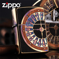 zippo打火机正版煤油 芝宝正品旗舰店之宝打火机 幸运罗盘 男士刻字