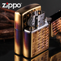 zippo打火机正版煤油 芝宝正品旗舰店之宝打火机 幸运罗盘 男士刻字