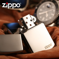 ZIPPO 打火机防风 芝宝原装正版黑色黑冰标志150ZL煤油火机刻字经典父亲节礼物 铜机