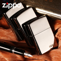 ZIPPO 打火机防风 芝宝原装正版黑色黑冰标志150ZL煤油火机刻字经典父亲节礼物 铜机