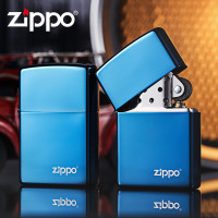ZIPPO打火机正版 美国原装 男士防风蓝冰20446 蓝色镜面/冰