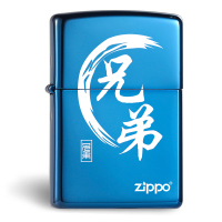 ZIPPO打火机正版 美国原装 男士防风蓝冰20446 蓝色镜面/冰