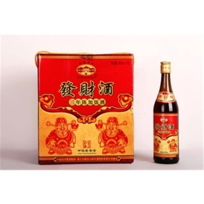 绍兴黄酒 古越龙山 三年陈发财酒600ml*5自饮送礼