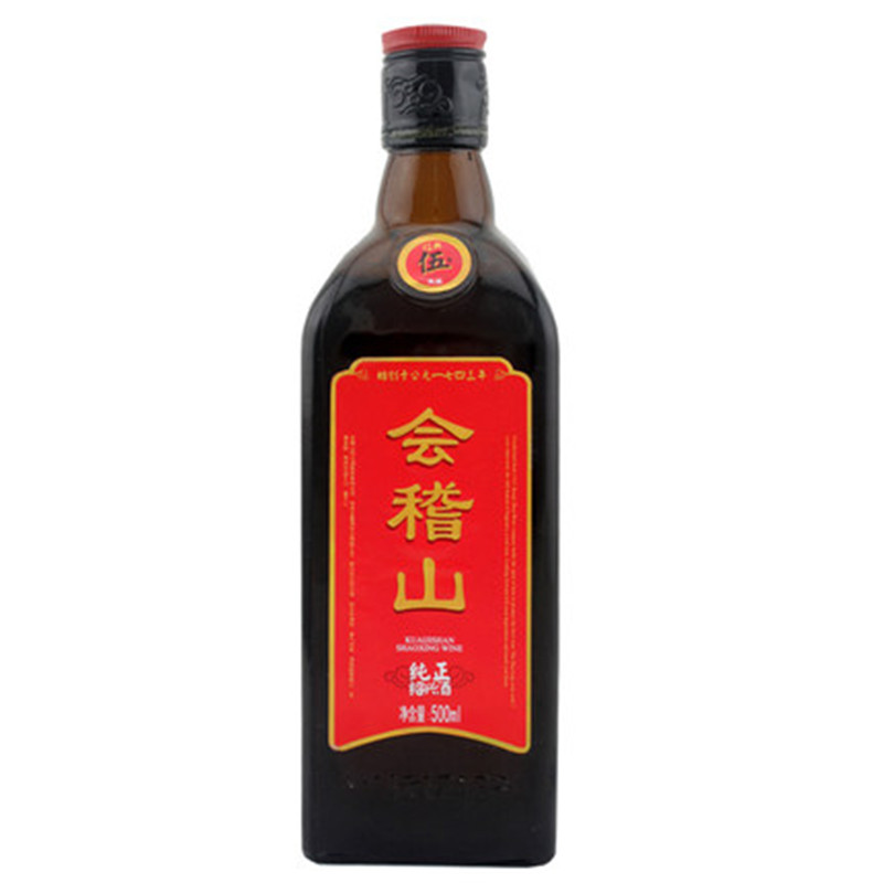 绍兴黄酒会稽山纯正五年手工花雕酒 500ML*8瓶