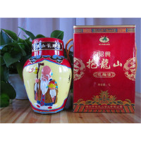 包邮 绍兴黄酒抱龙山五年陈花雕酒 寿星浮雕花雕酒1L