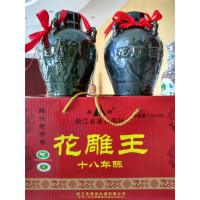 绍兴特产黄酒 圣塔花雕王十八年陈 18年花雕酒 1.5L*2瓶装