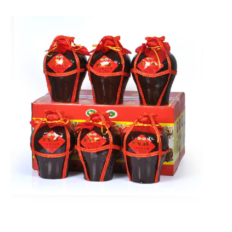 女儿红黄酒 米酒绍兴黄酒女儿红陶坛绍兴酒陈酿糯米花雕酒1l 6坛 整箱 价格图片品牌报价 苏宁易购酒缸食品绍兴酒专营店