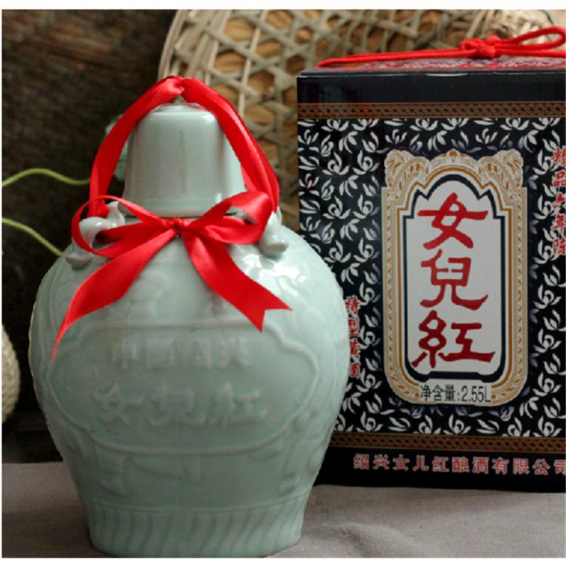 绍兴黄酒女儿红六年陈花雕酒255l礼盒