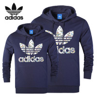 adidas阿迪达斯运动卫衣2017春新款三叶男女款时尚休闲套头衫连帽卫衣情侣款上衣
