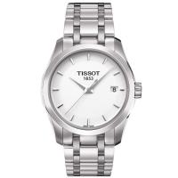 天梭TISSOT-库图系列 石英女表T035.210.11.011.00 钢带白盘