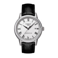 瑞士手表天梭Tissot-卡森系列 T085.407.16.013.00 皮带白面机械男表