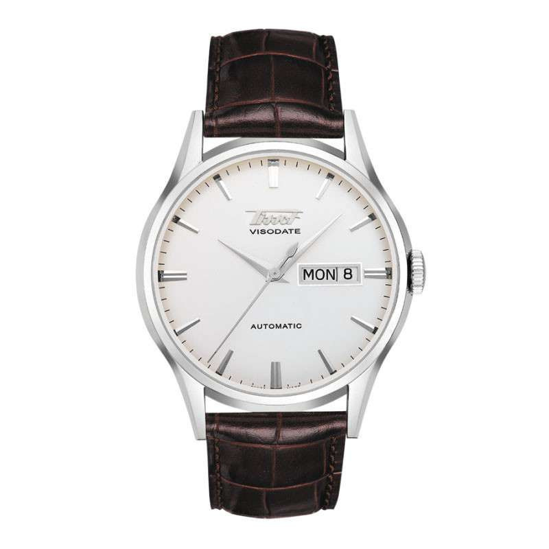 瑞士天梭tissot男士手表visodate系列自动机械男表t0194301603101