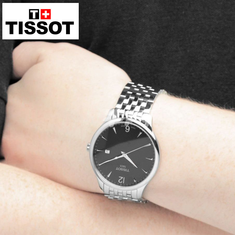 天梭tissot手表俊雅系列钢带石英男表T063.610.11.067.00