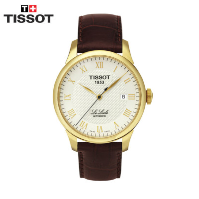 天梭(TISSOT)手表 力洛克系列全自动机械男表 皮带男士手表T41.5.413.738