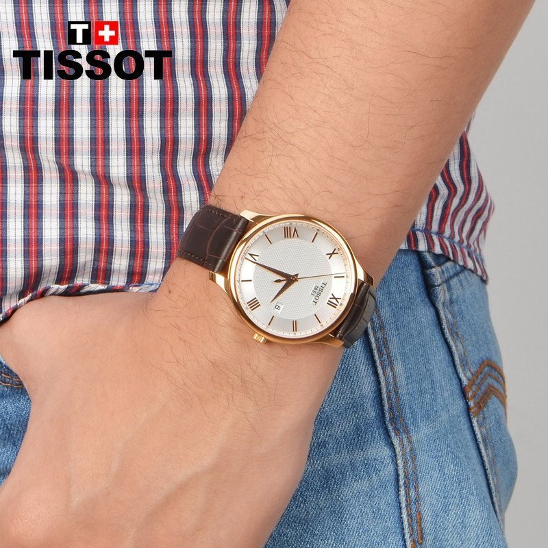 TISSOT俊雅石英瑞士手表T063.610.36.038.00皮带男表
