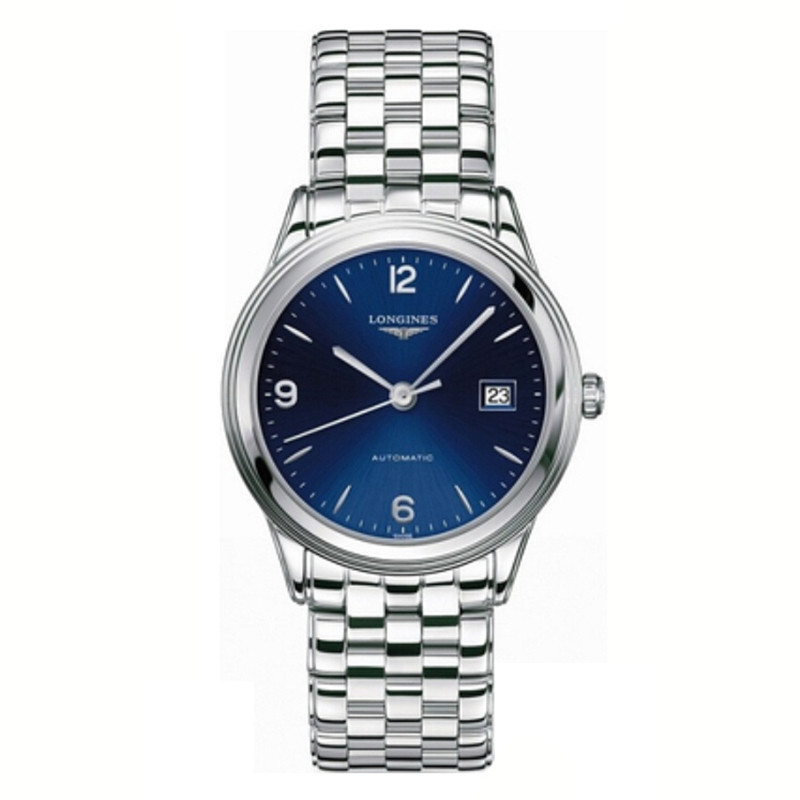 浪琴longines手表军旗系列钢带日历机械男士手表l47744966