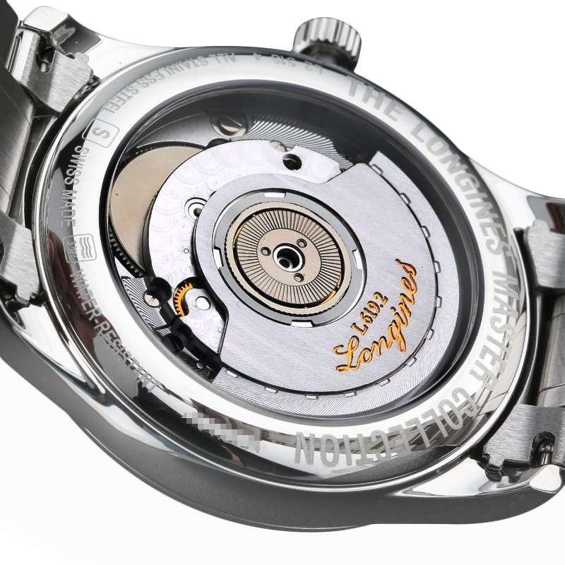 浪琴(LONGINES)手表名匠系列钢带镶钻刻度日历机械男士手表L2.518.4.77.6